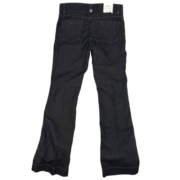 NWT Banana Republic Womens Black Mid Rise Flared Trouser Jean Sz. 31/12L - Picture 3 of 12